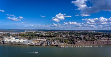 View of the Historic Dockyard today and surrounding area